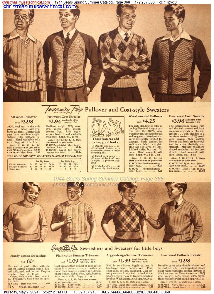 1944 Sears Spring Summer Catalog, Page 368