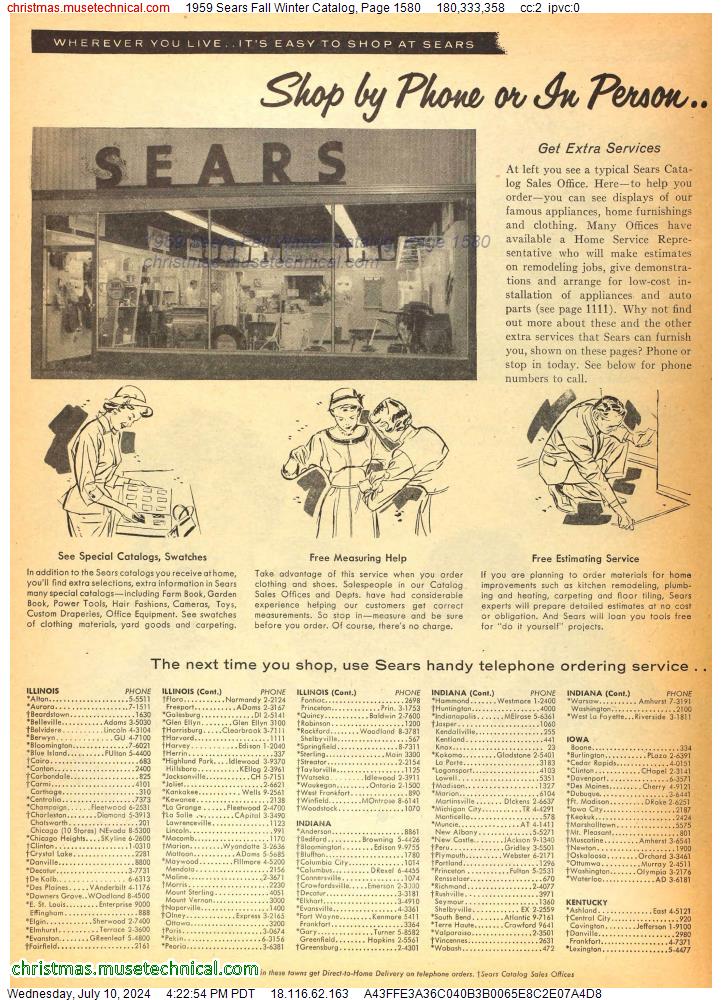 1959 Sears Fall Winter Catalog, Page 1580