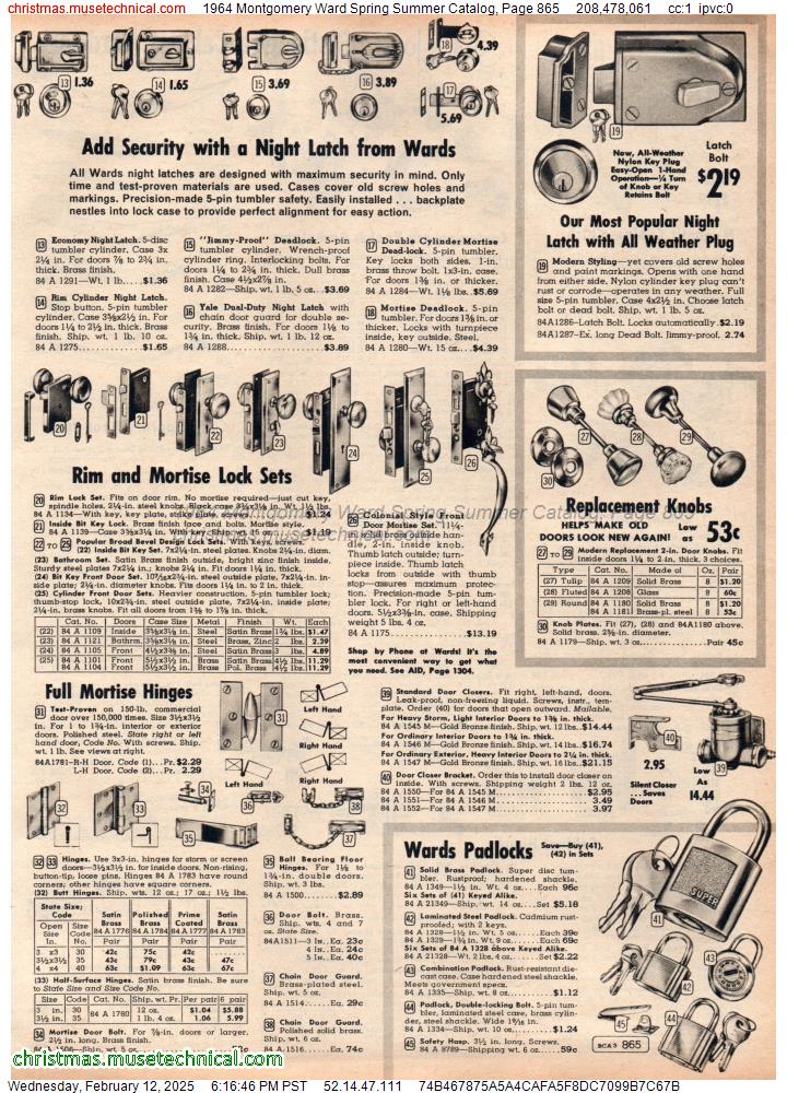 1964 Montgomery Ward Spring Summer Catalog, Page 865