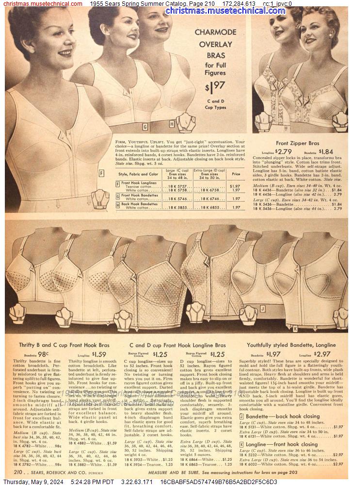 1955 Sears Spring Summer Catalog, Page 210