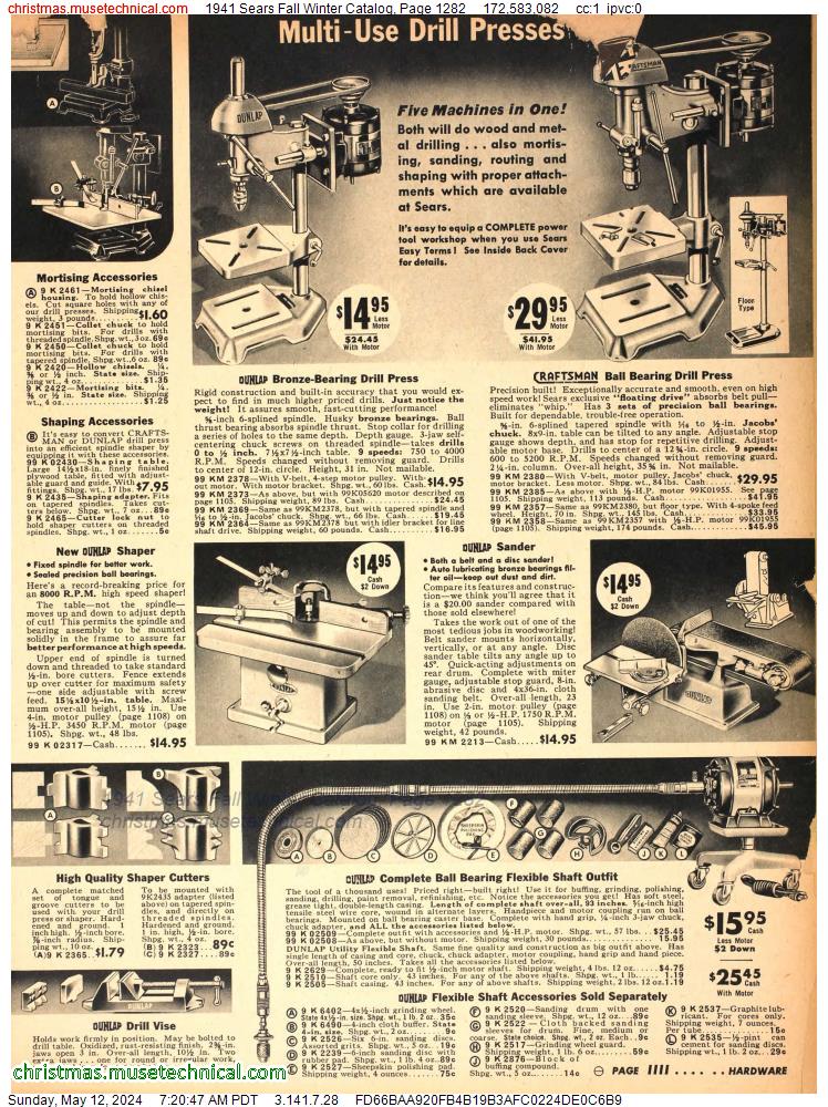 1941 Sears Fall Winter Catalog, Page 1282