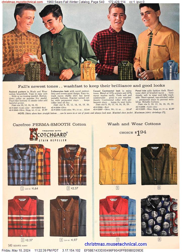 1960 Sears Fall Winter Catalog, Page 540
