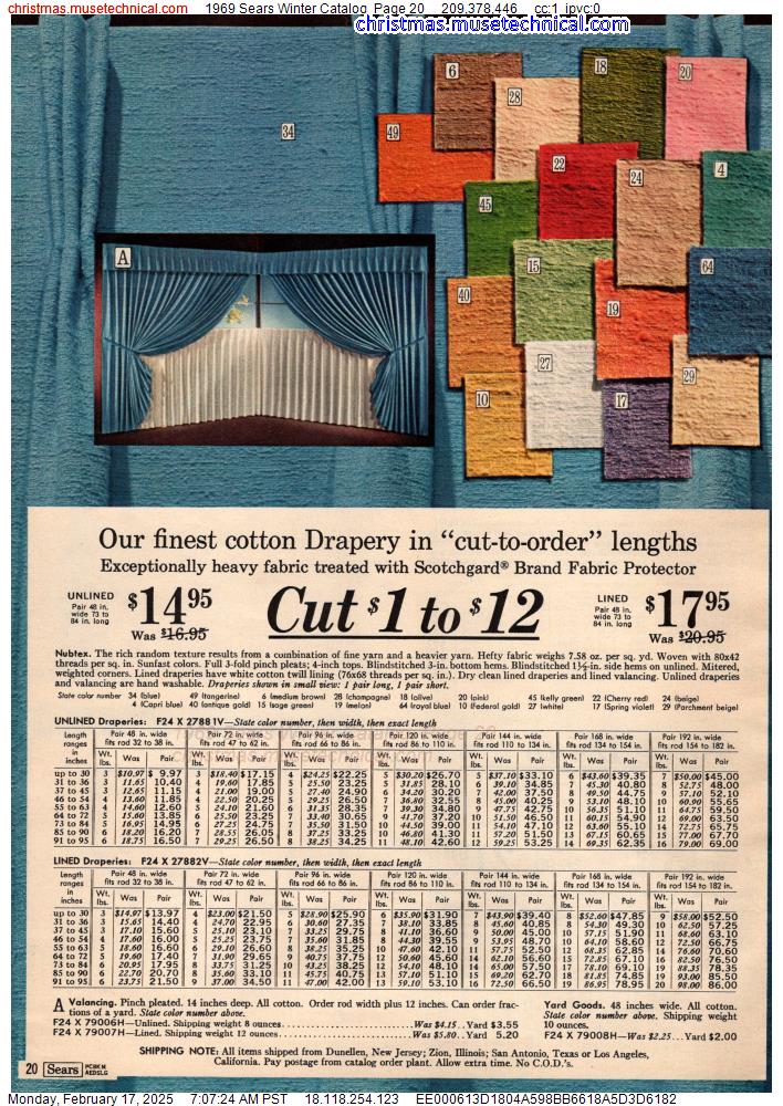 1969 Sears Winter Catalog, Page 20