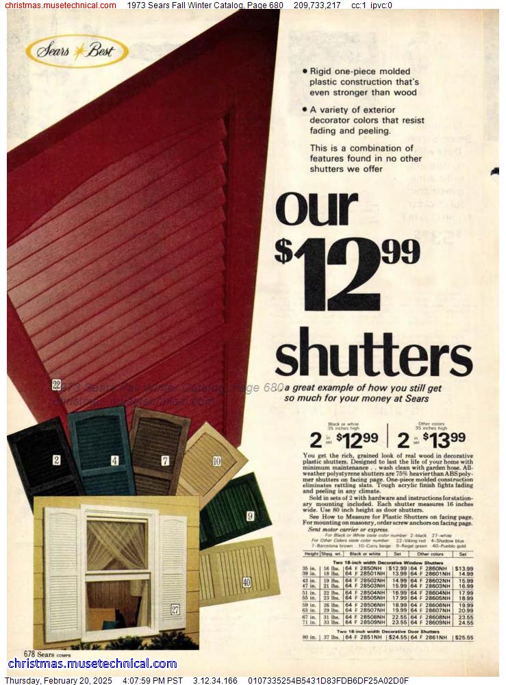 1973 Sears Fall Winter Catalog, Page 680