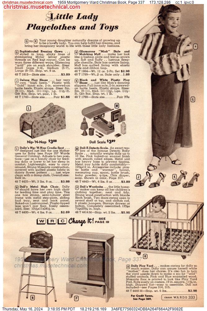 1959 Montgomery Ward Christmas Book, Page 337