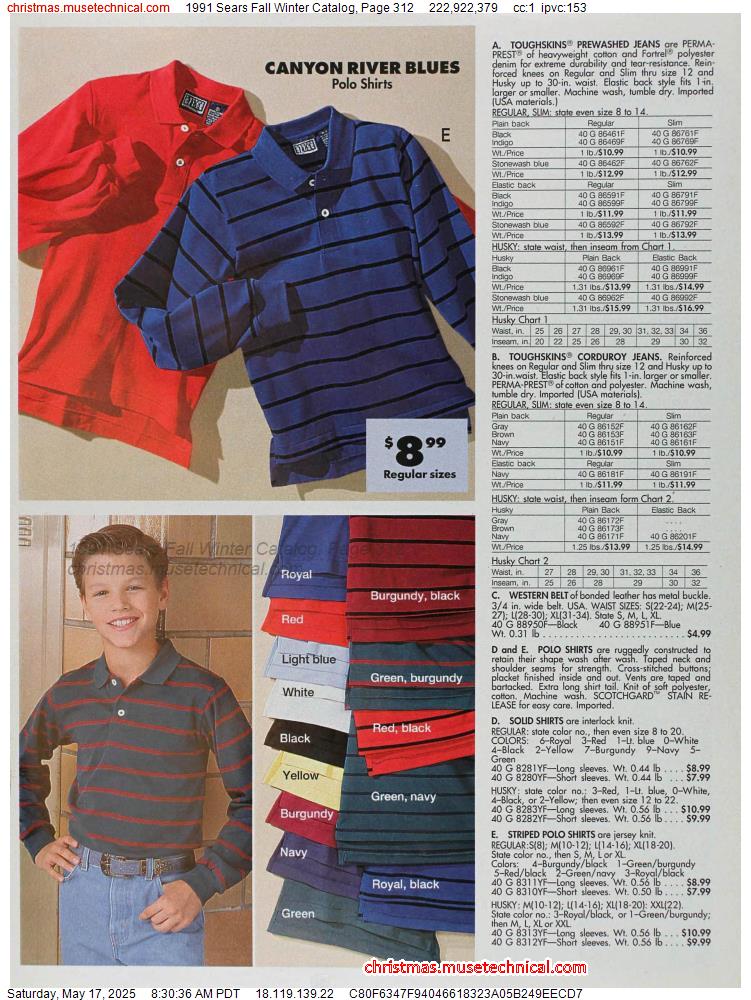 1991 Sears Fall Winter Catalog, Page 312
