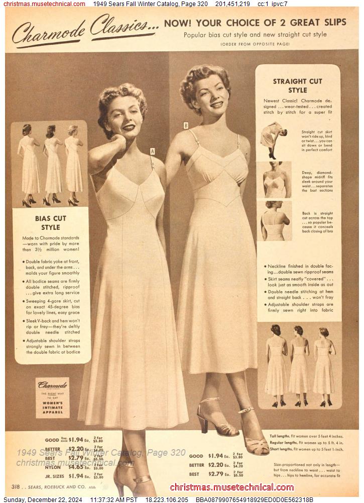 1949 Sears Fall Winter Catalog, Page 320