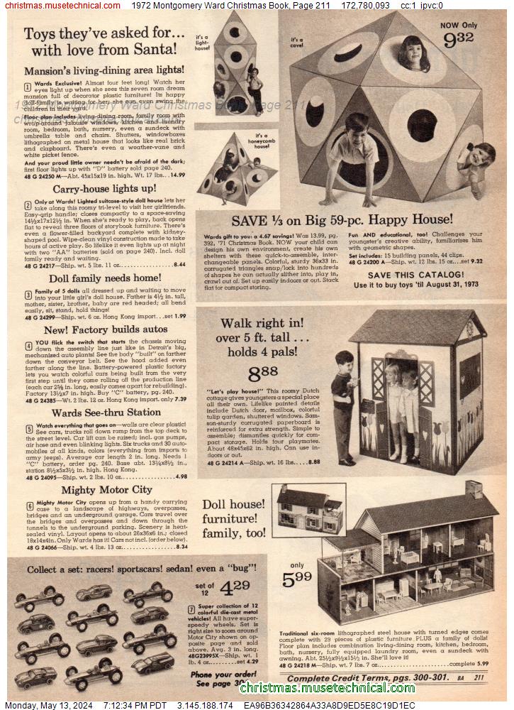 1972 Montgomery Ward Christmas Book, Page 211