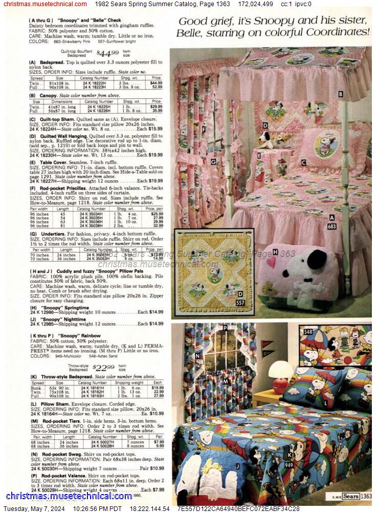 1982 Sears Spring Summer Catalog, Page 1363