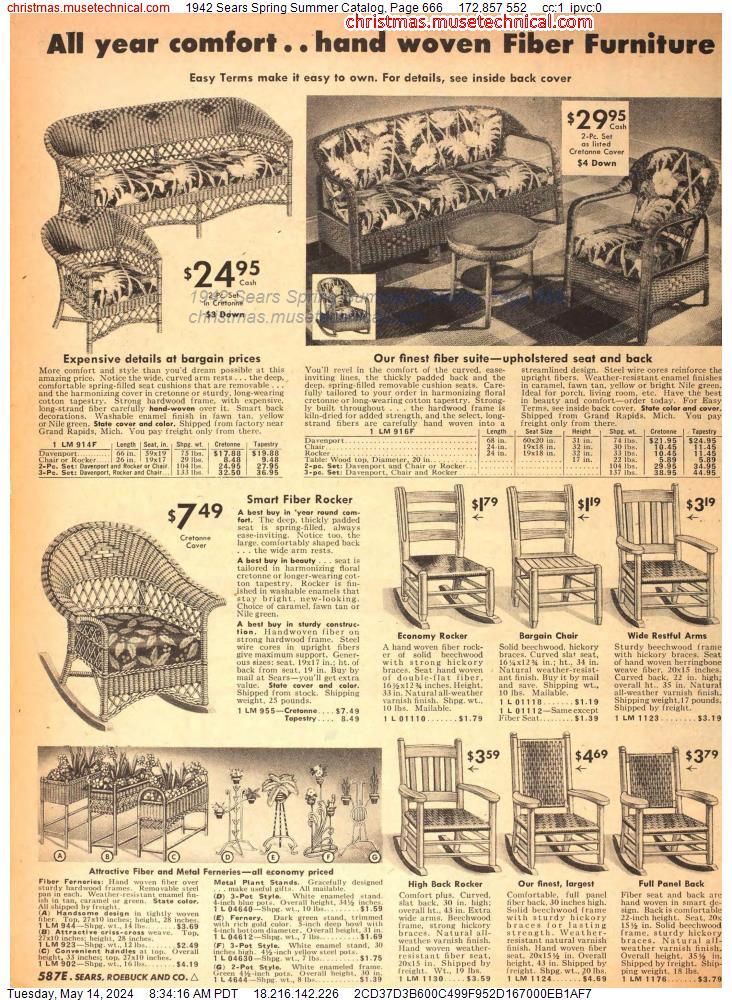 1942 Sears Spring Summer Catalog, Page 666