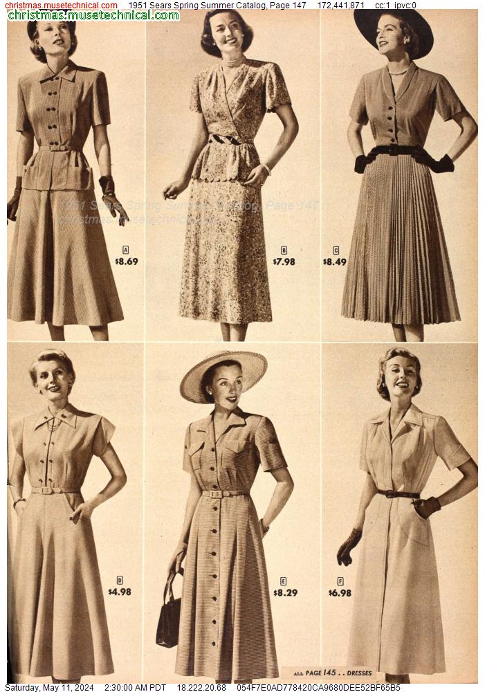 1951 Sears Spring Summer Catalog, Page 147