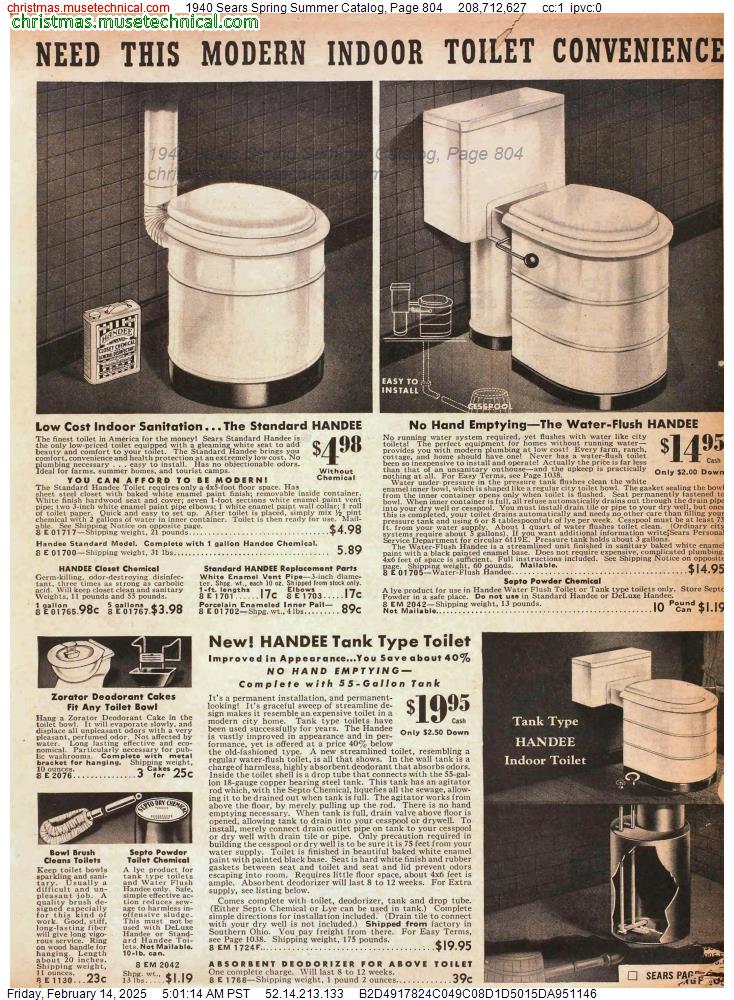 1940 Sears Spring Summer Catalog, Page 804