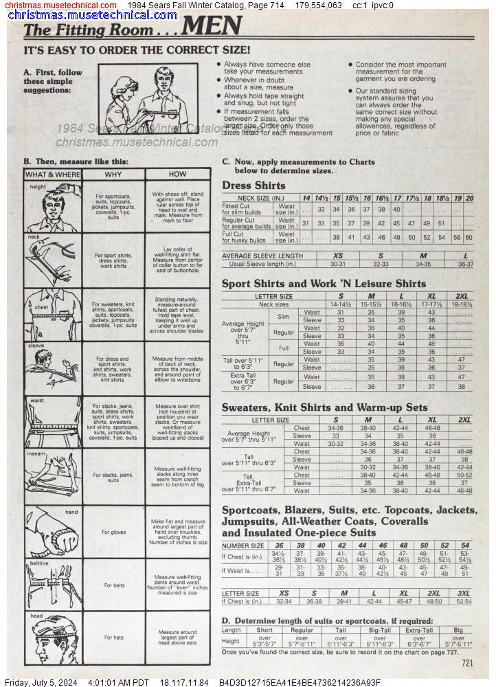1984 Sears Fall Winter Catalog, Page 714