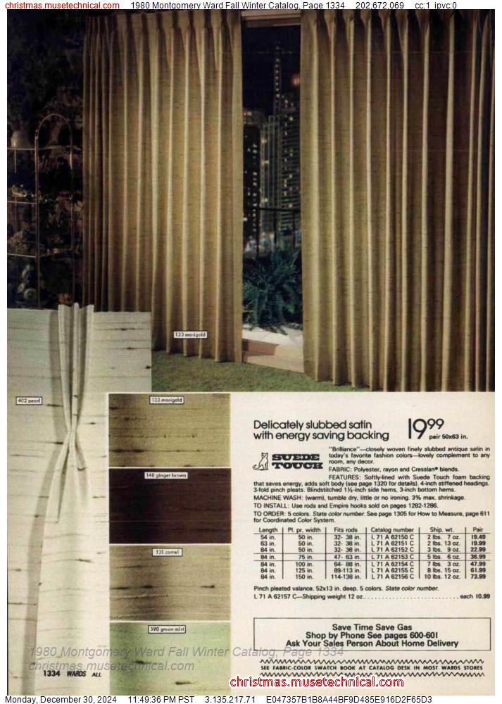 1980 Montgomery Ward Fall Winter Catalog, Page 1334