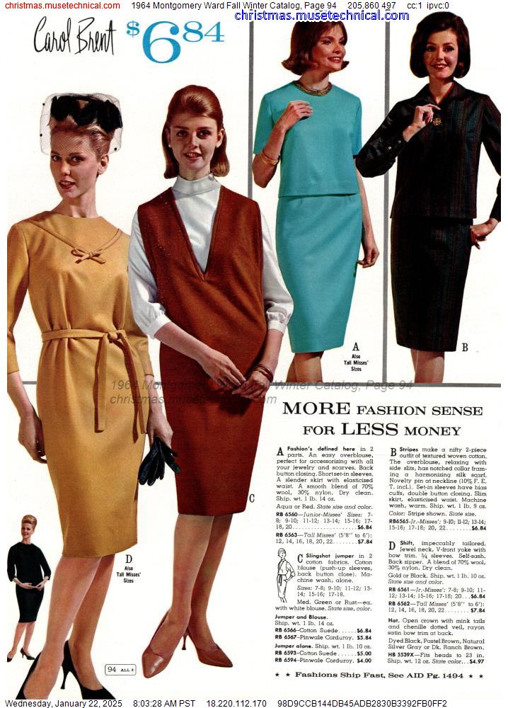 1964 Montgomery Ward Fall Winter Catalog, Page 94