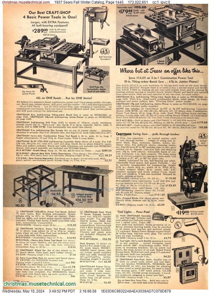 1957 Sears Fall Winter Catalog, Page 1440