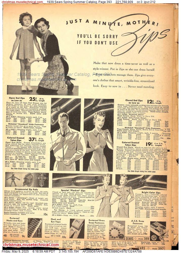1939 Sears Spring Summer Catalog, Page 393