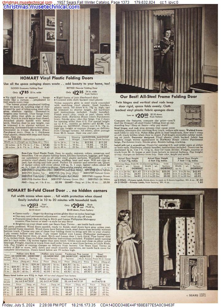 1957 Sears Fall Winter Catalog, Page 1373