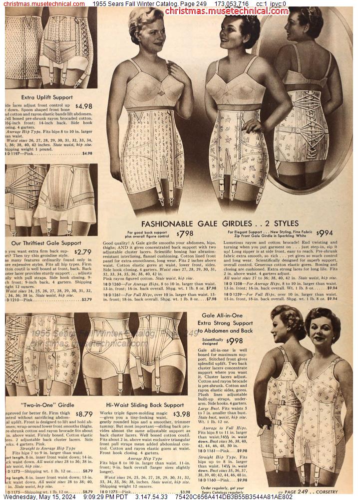 1955 Sears Fall Winter Catalog, Page 249