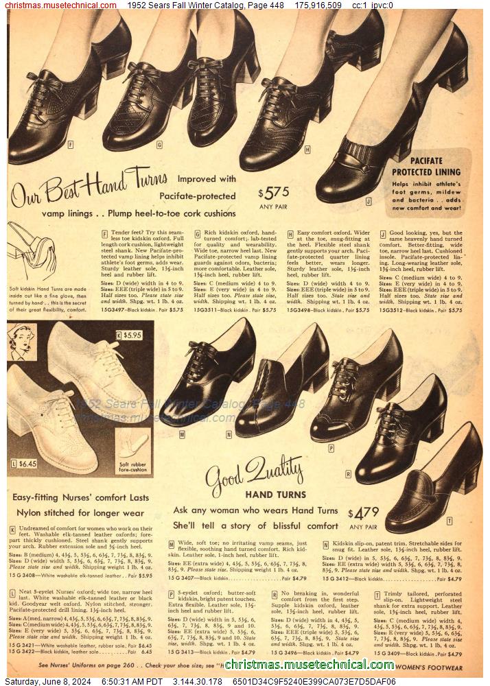 1952 Sears Fall Winter Catalog, Page 448
