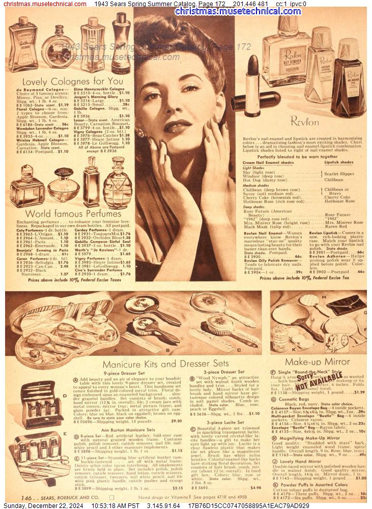 1943 Sears Spring Summer Catalog, Page 172