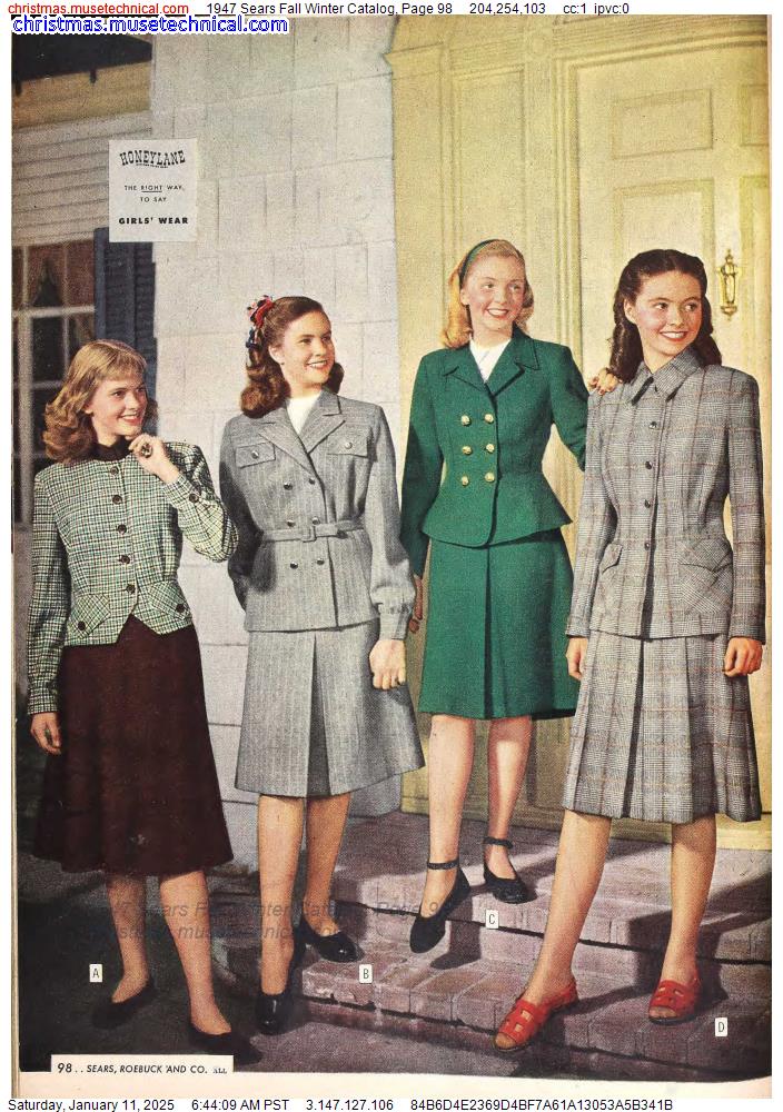 1947 Sears Fall Winter Catalog, Page 98