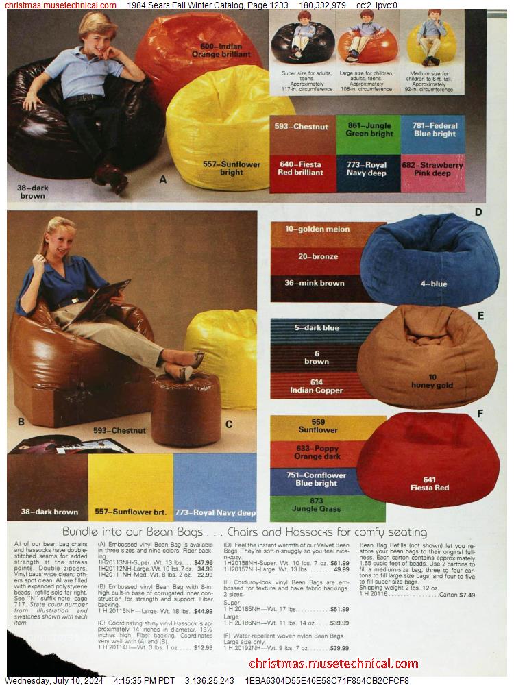 1984 Sears Fall Winter Catalog, Page 1233