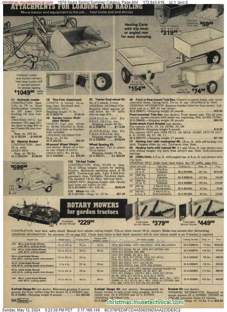 1979 Sears Spring Summer Catalog, Page 804