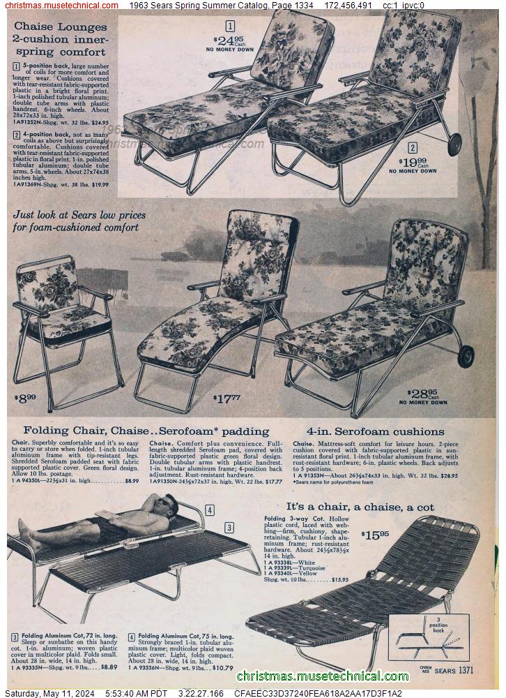 1963 Sears Spring Summer Catalog, Page 1334
