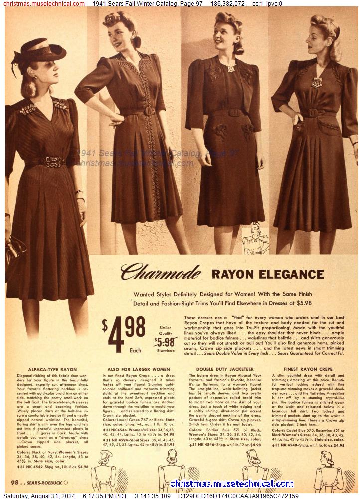 1941 Sears Fall Winter Catalog, Page 97