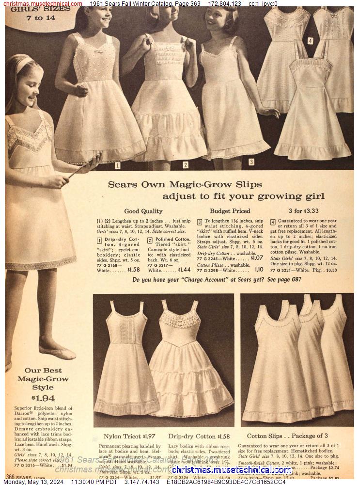 1961 Sears Fall Winter Catalog, Page 363