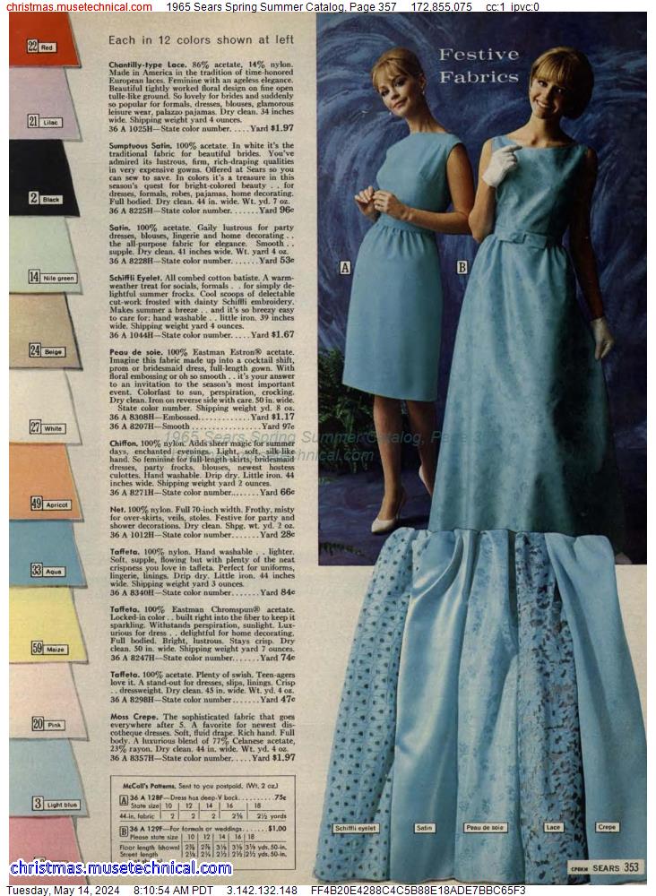 1965 Sears Spring Summer Catalog, Page 357