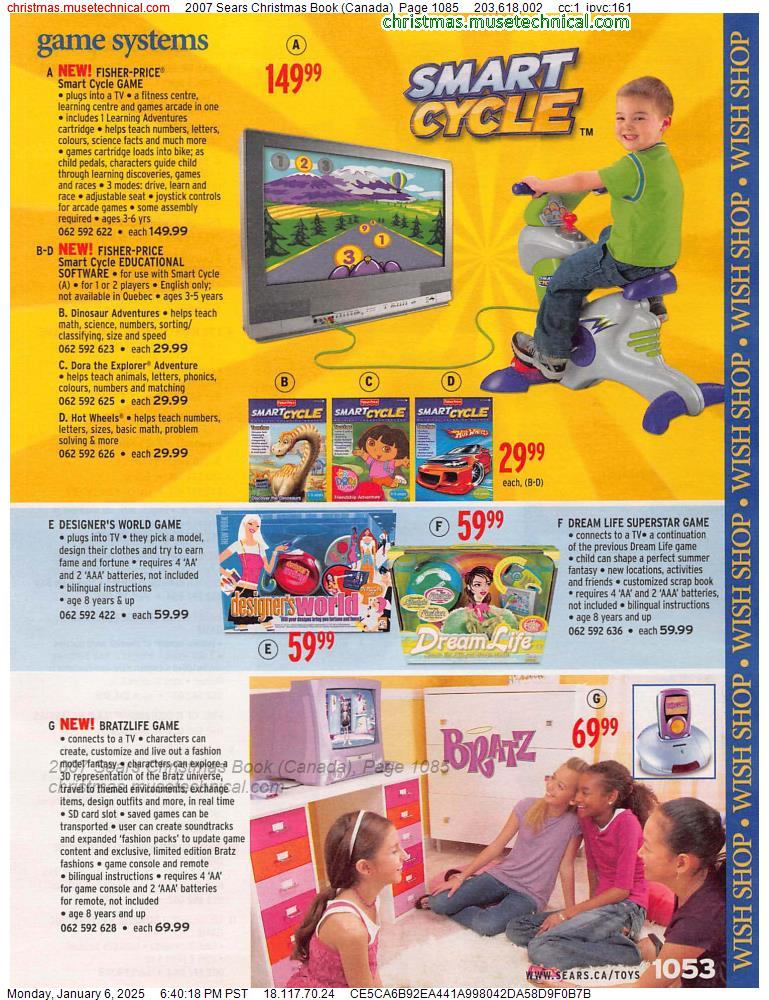 2007 Sears Christmas Book (Canada), Page 1085