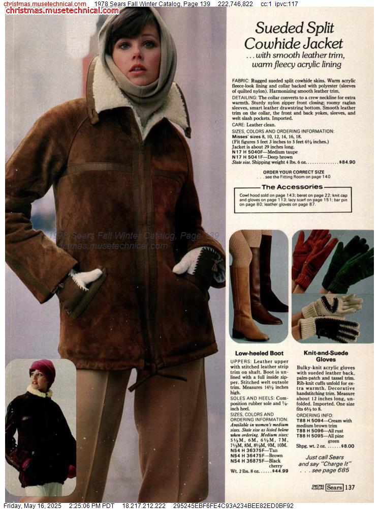 1978 Sears Fall Winter Catalog, Page 139