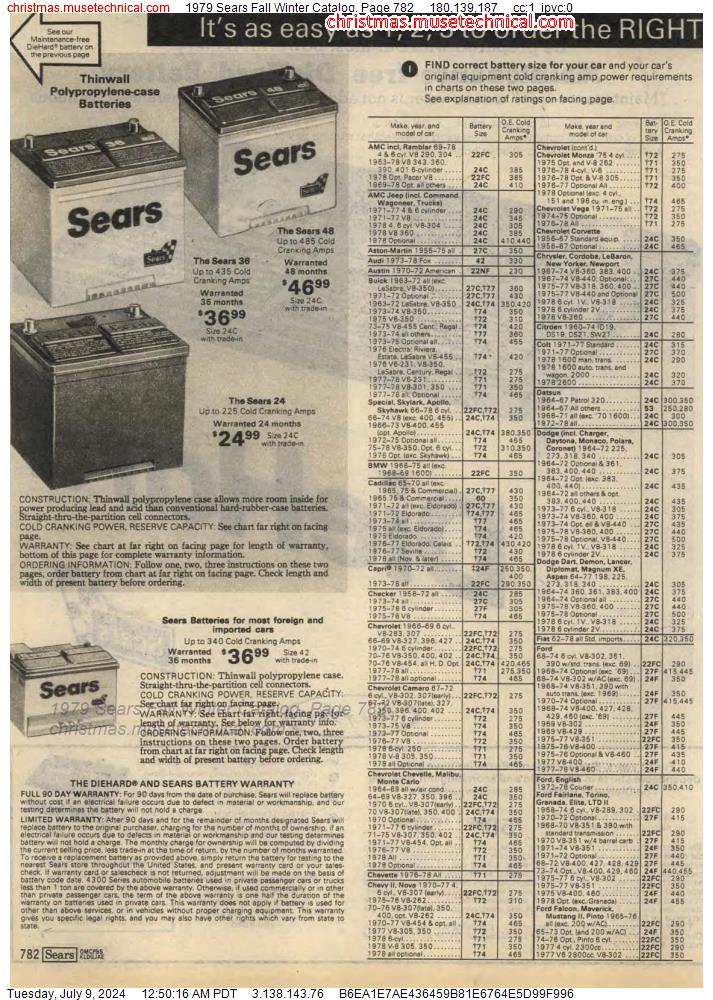1979 Sears Fall Winter Catalog, Page 782