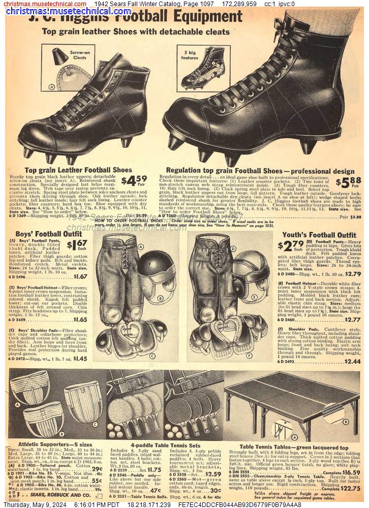 1942 Sears Fall Winter Catalog, Page 1097