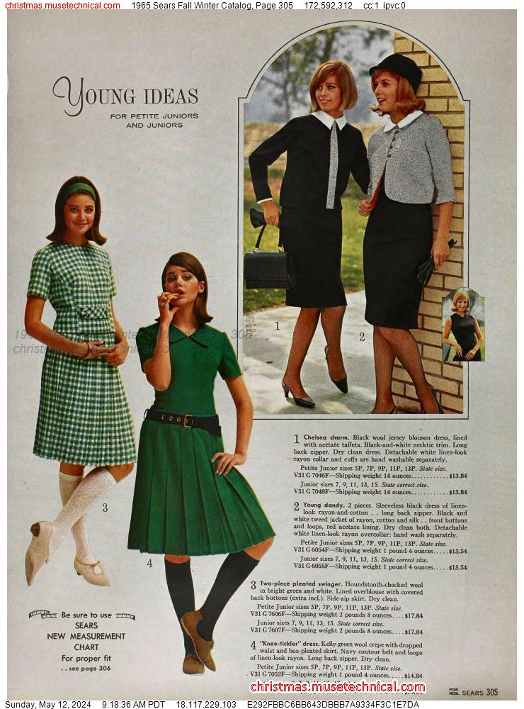 1965 Sears Fall Winter Catalog, Page 305