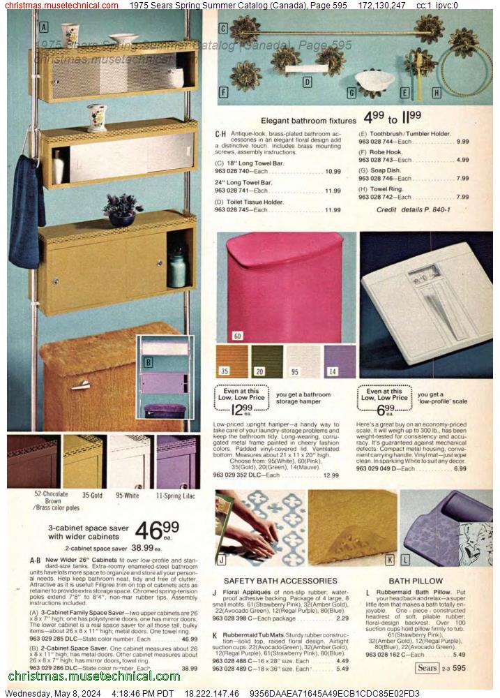 1975 Sears Spring Summer Catalog (Canada), Page 595