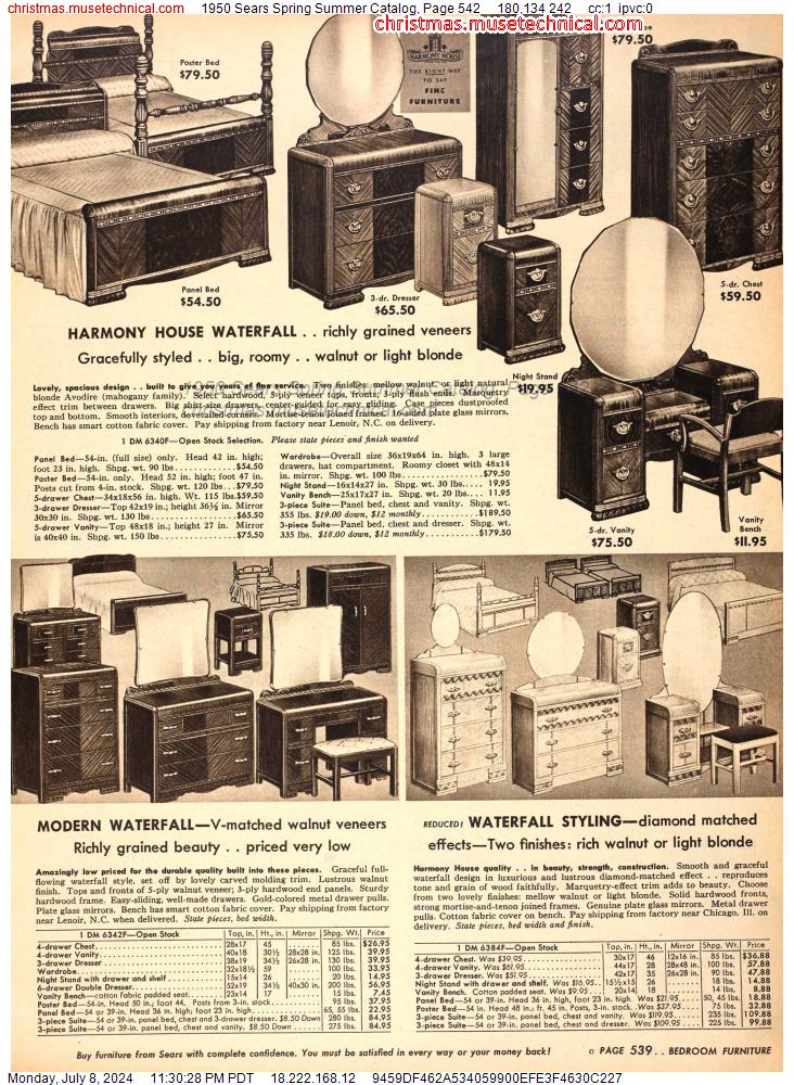 1950 Sears Spring Summer Catalog, Page 542