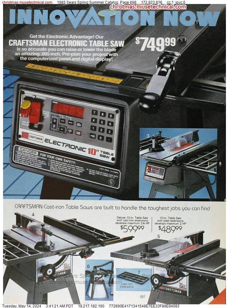 1985 Sears Spring Summer Catalog, Page 698