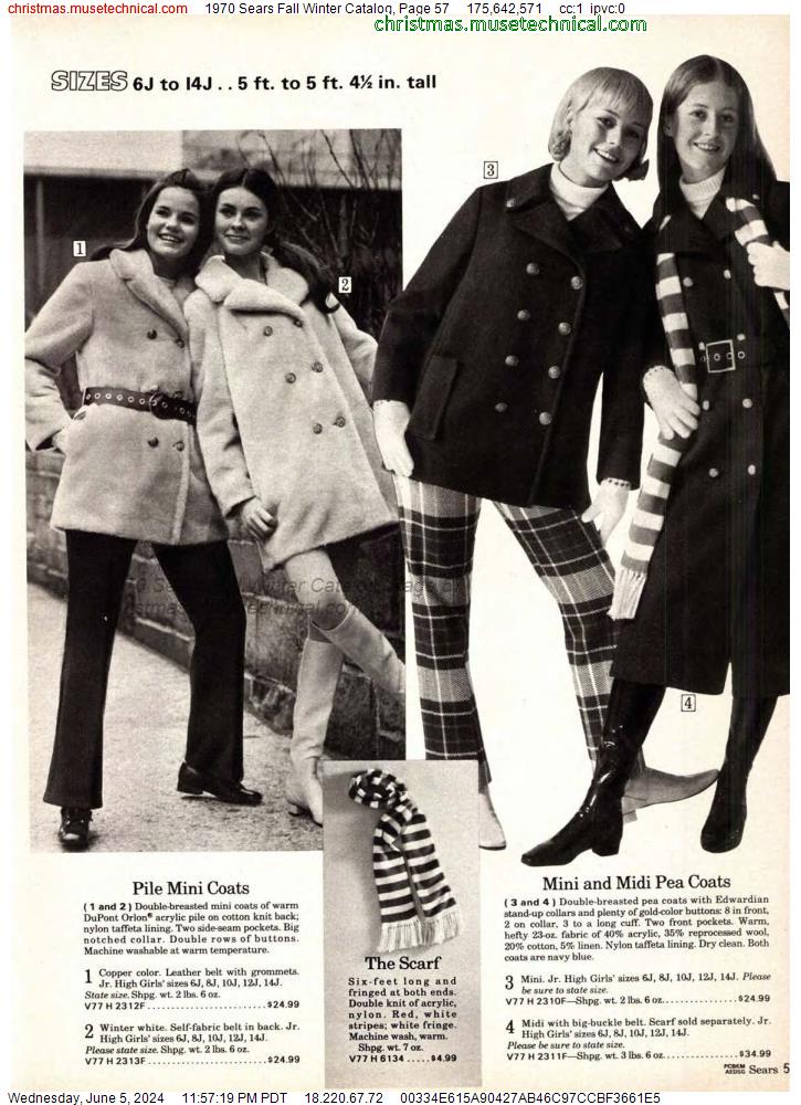 1970 Sears Fall Winter Catalog, Page 57