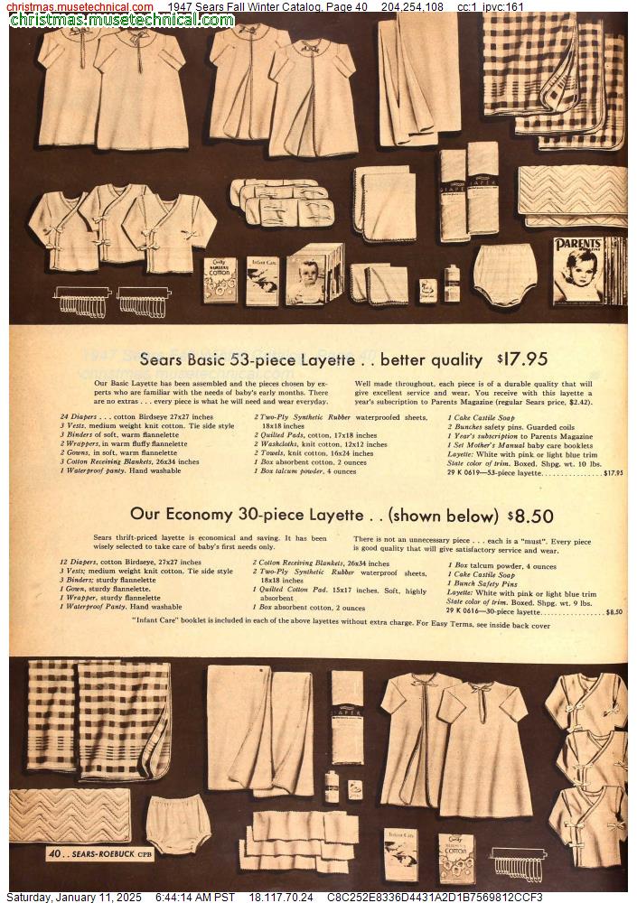 1947 Sears Fall Winter Catalog, Page 40