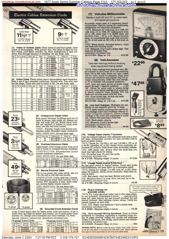 1977 Sears Spring Summer Catalog, Page 1141