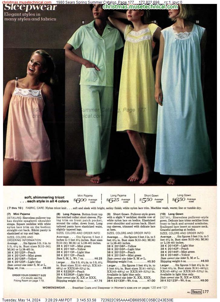 1980 Sears Spring Summer Catalog, Page 177