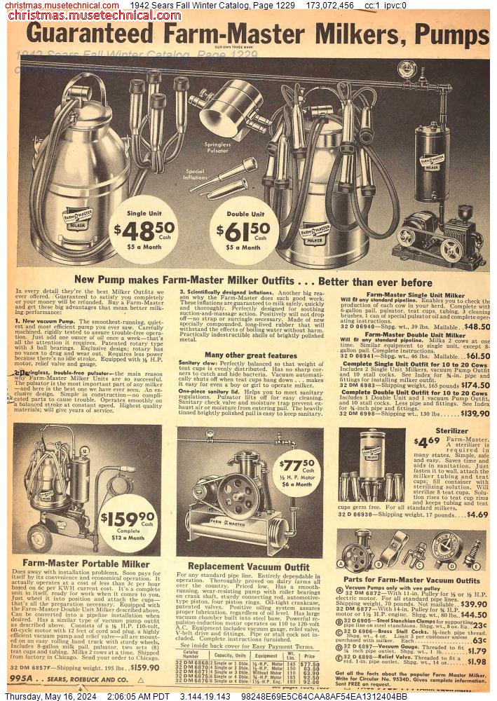 1942 Sears Fall Winter Catalog, Page 1229