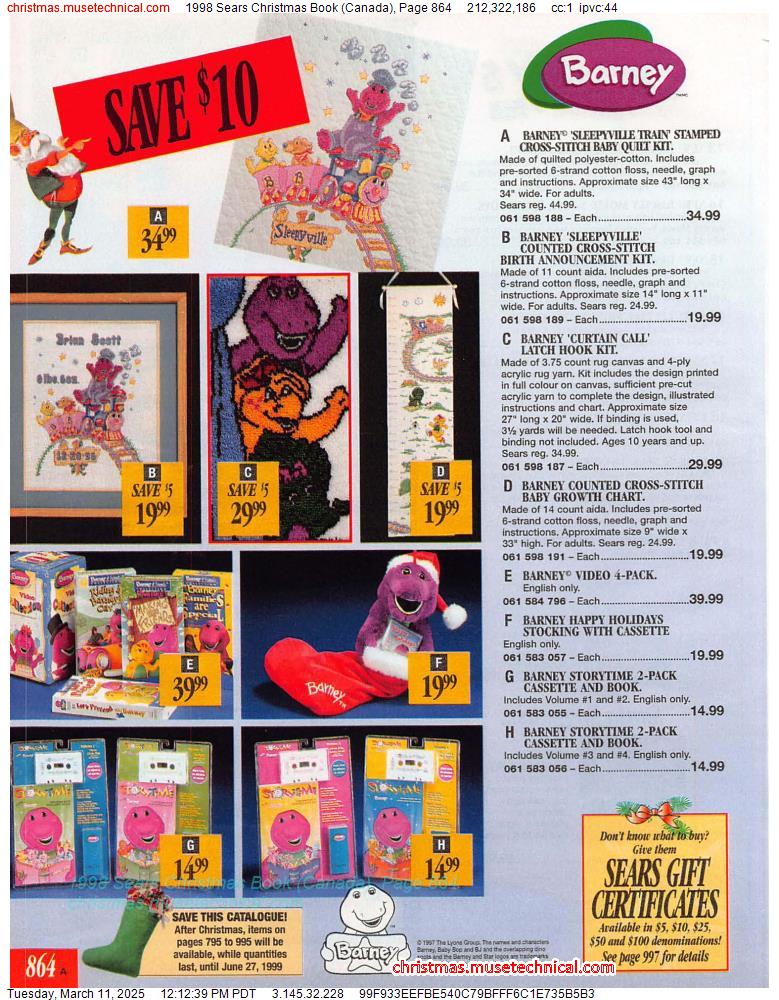 1998 Sears Christmas Book (Canada), Page 864