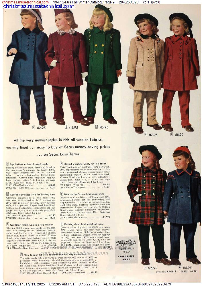 1947 Sears Fall Winter Catalog, Page 9