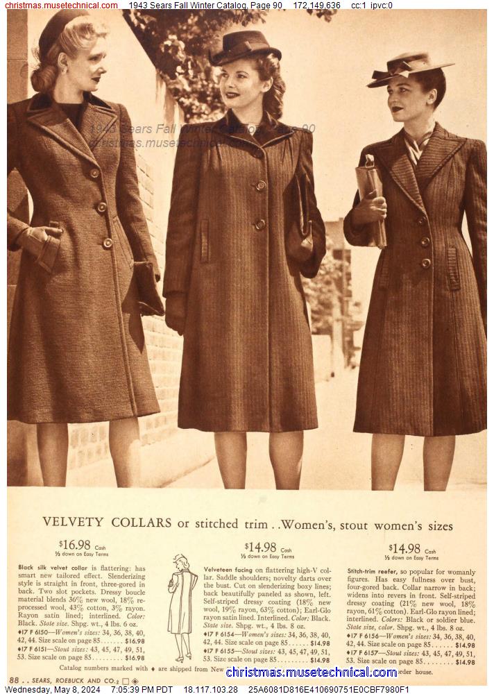 1943 Sears Fall Winter Catalog, Page 90