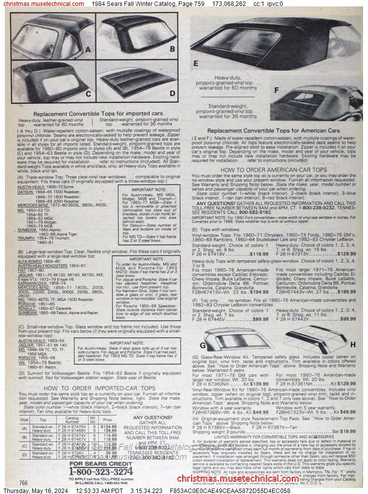 1984 Sears Fall Winter Catalog, Page 759
