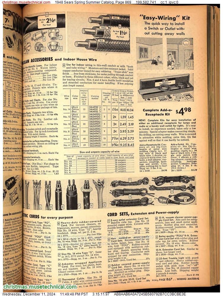 1948 Sears Spring Summer Catalog, Page 869